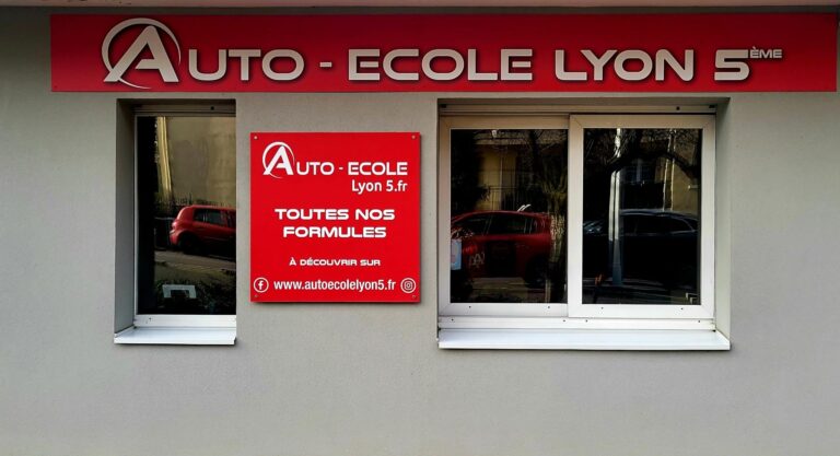 Façade de l'auto-école Lyon 5e